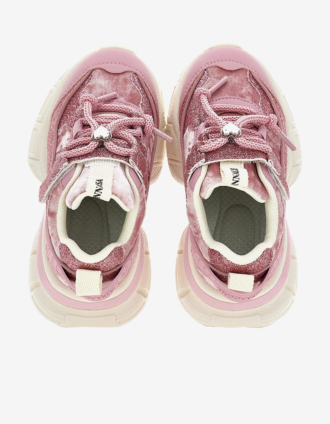 Girls Chunky Glitter Trainers in Pink