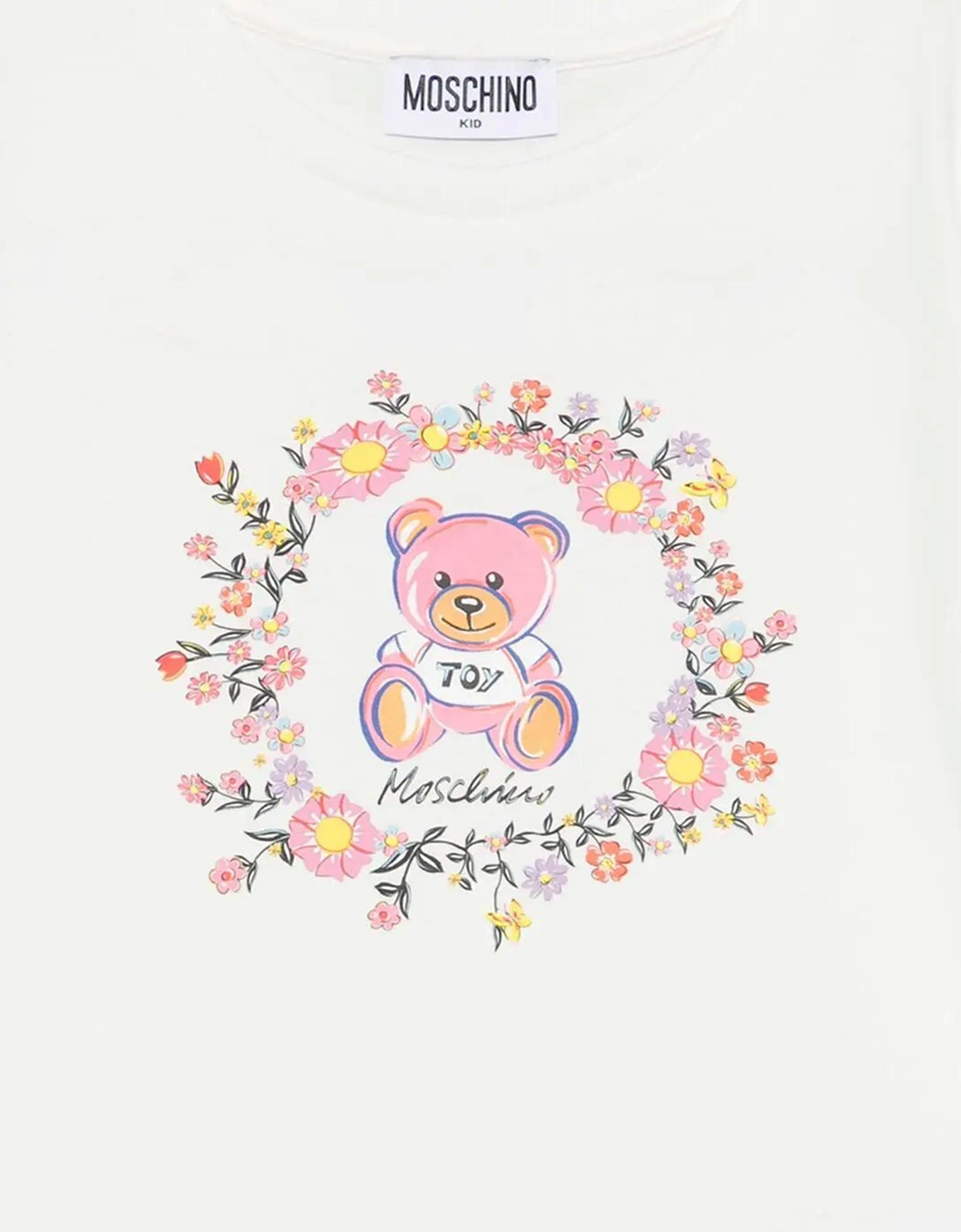 Girls Teddy Bear Maxi T-Shirt in Ivory