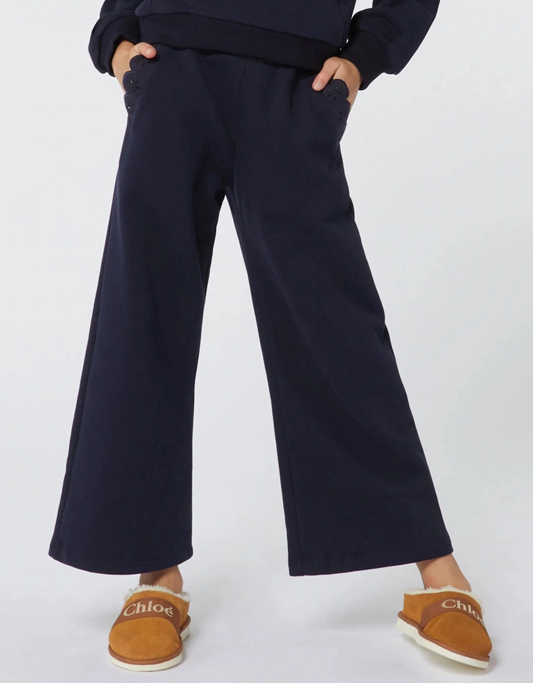 Girls Fleece Trousers in Navy, 6 of 5