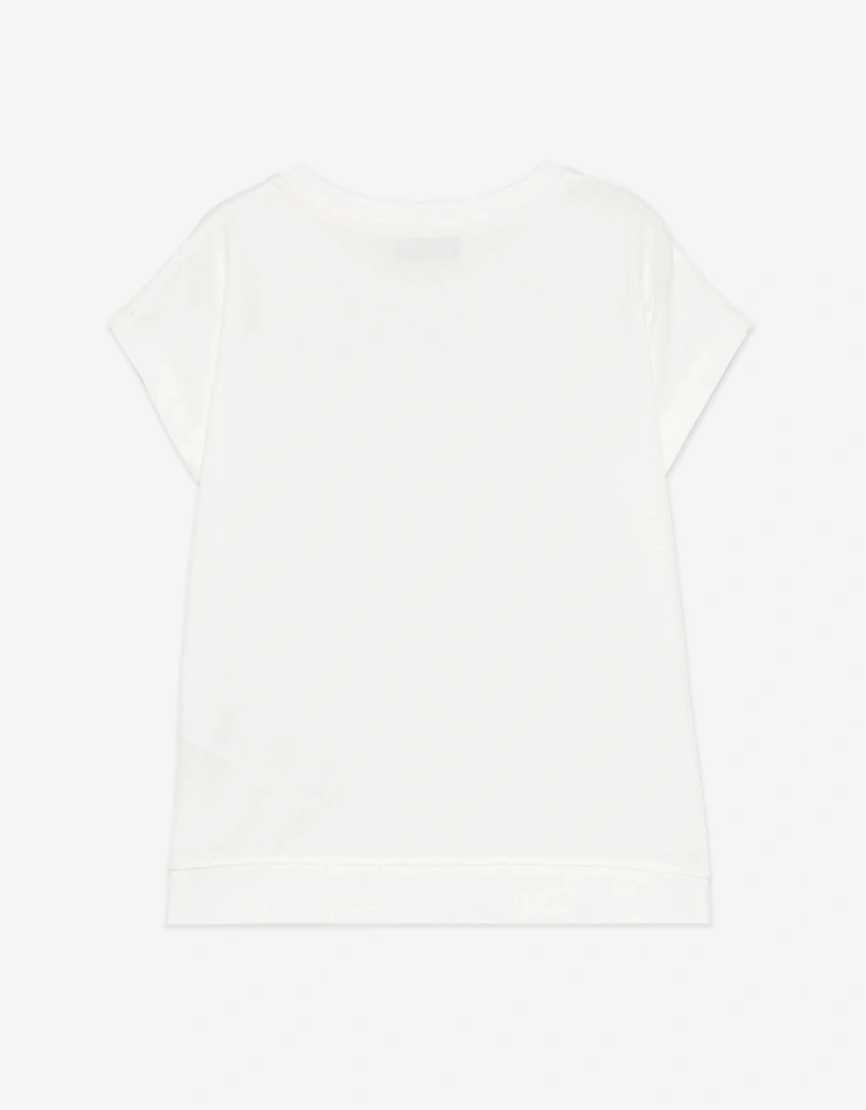 Girls Teddy Bear Maxi T-Shirt in Ivory
