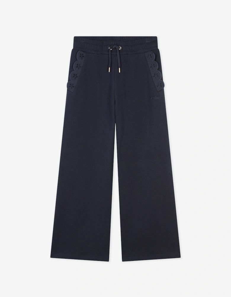 Girls Fleece Trousers in Navy