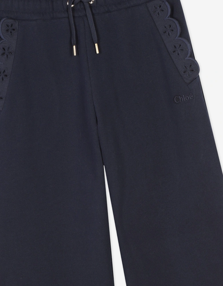 Girls Fleece Trousers in Navy