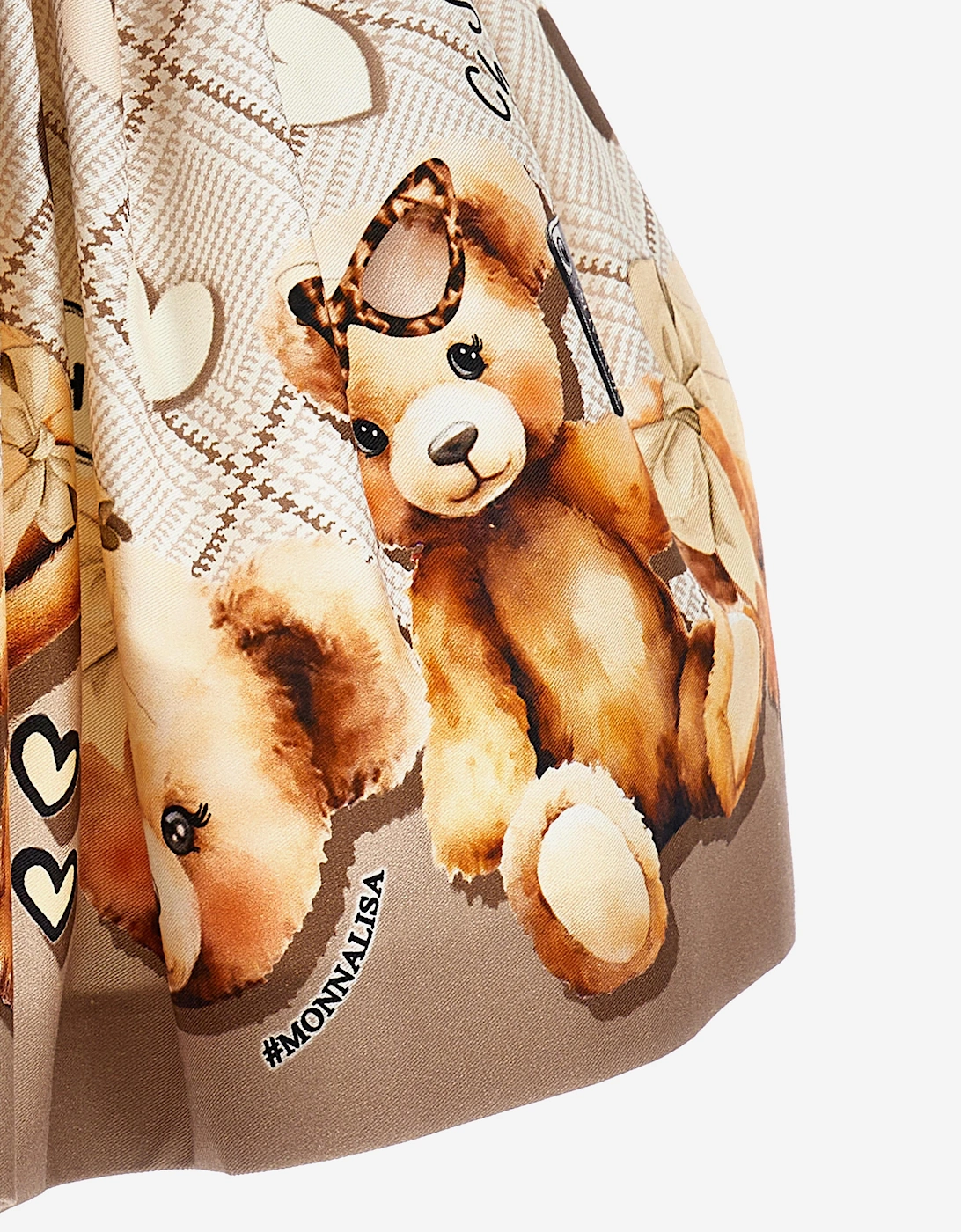 Girls Teddy Bear Skirt in Brown