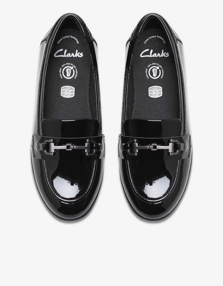 Girls Patent Leather Finja Loafers in Black