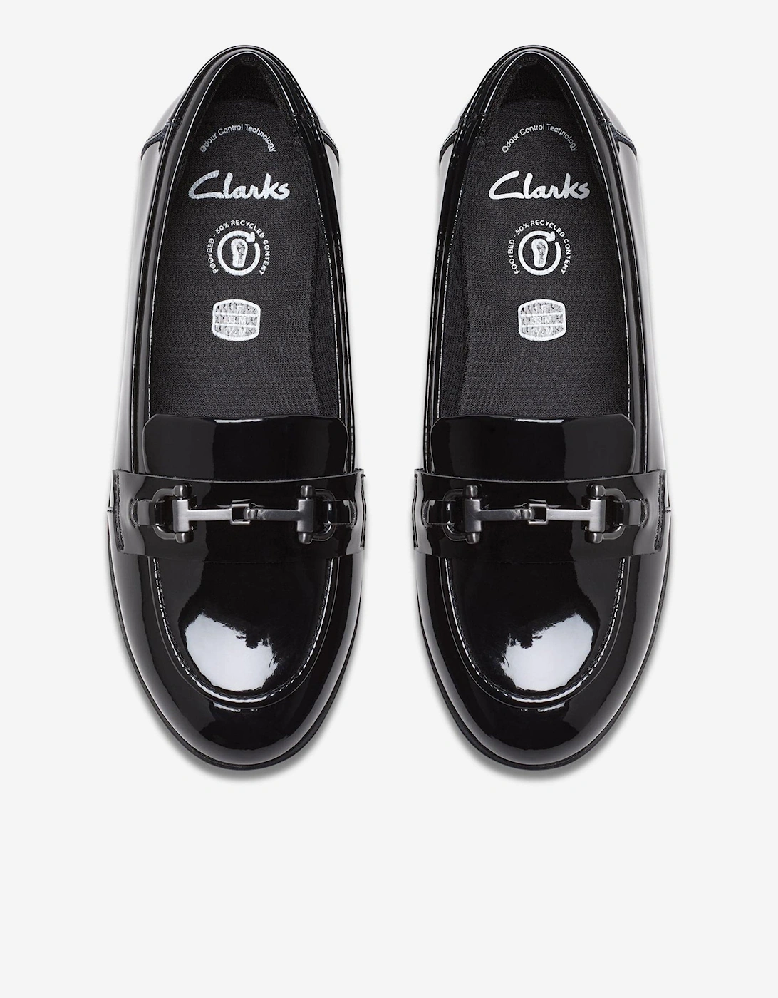 Girls Patent Leather Finja Loafers in Black