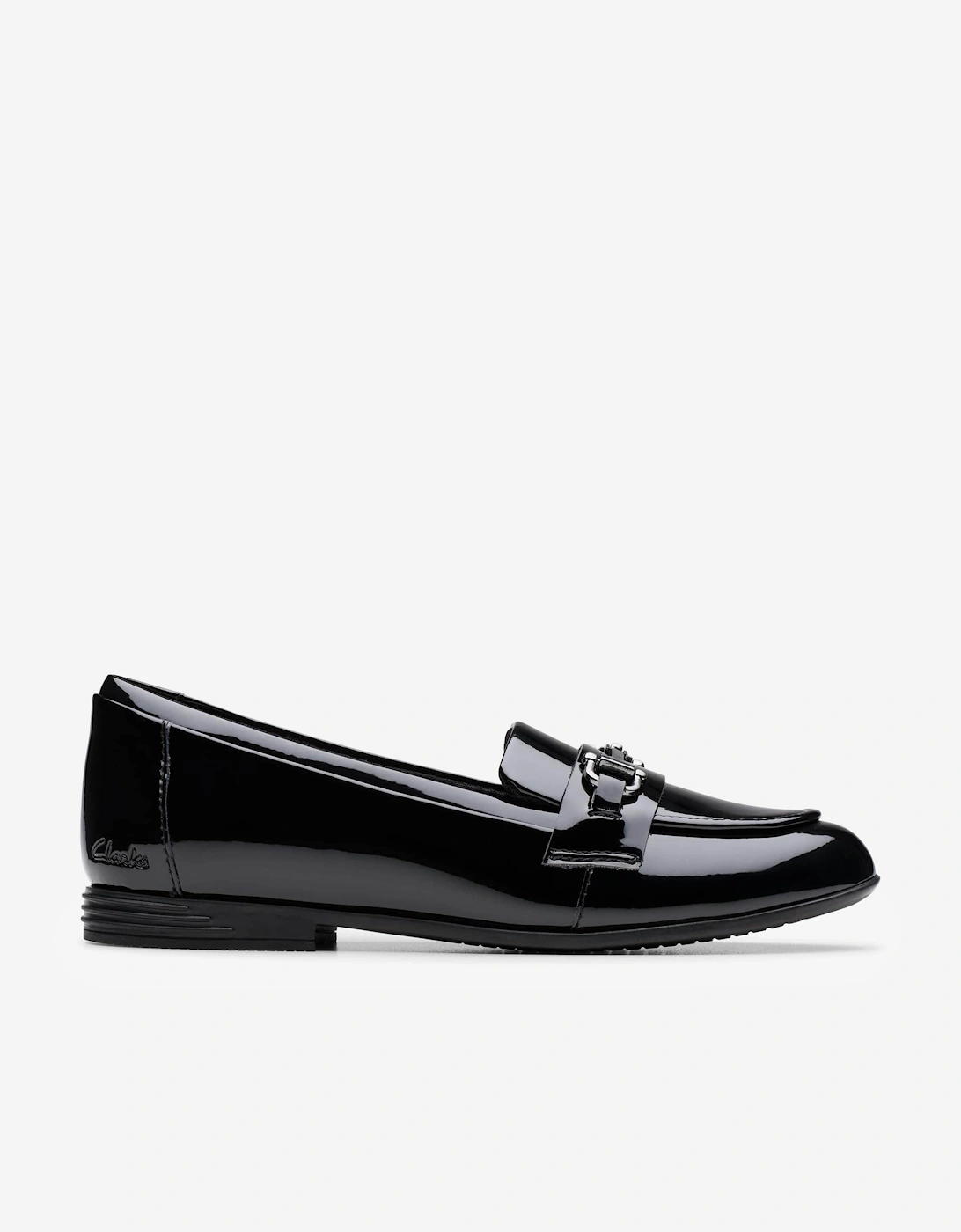 Girls Patent Leather Finja Loafers in Black, 5 of 4