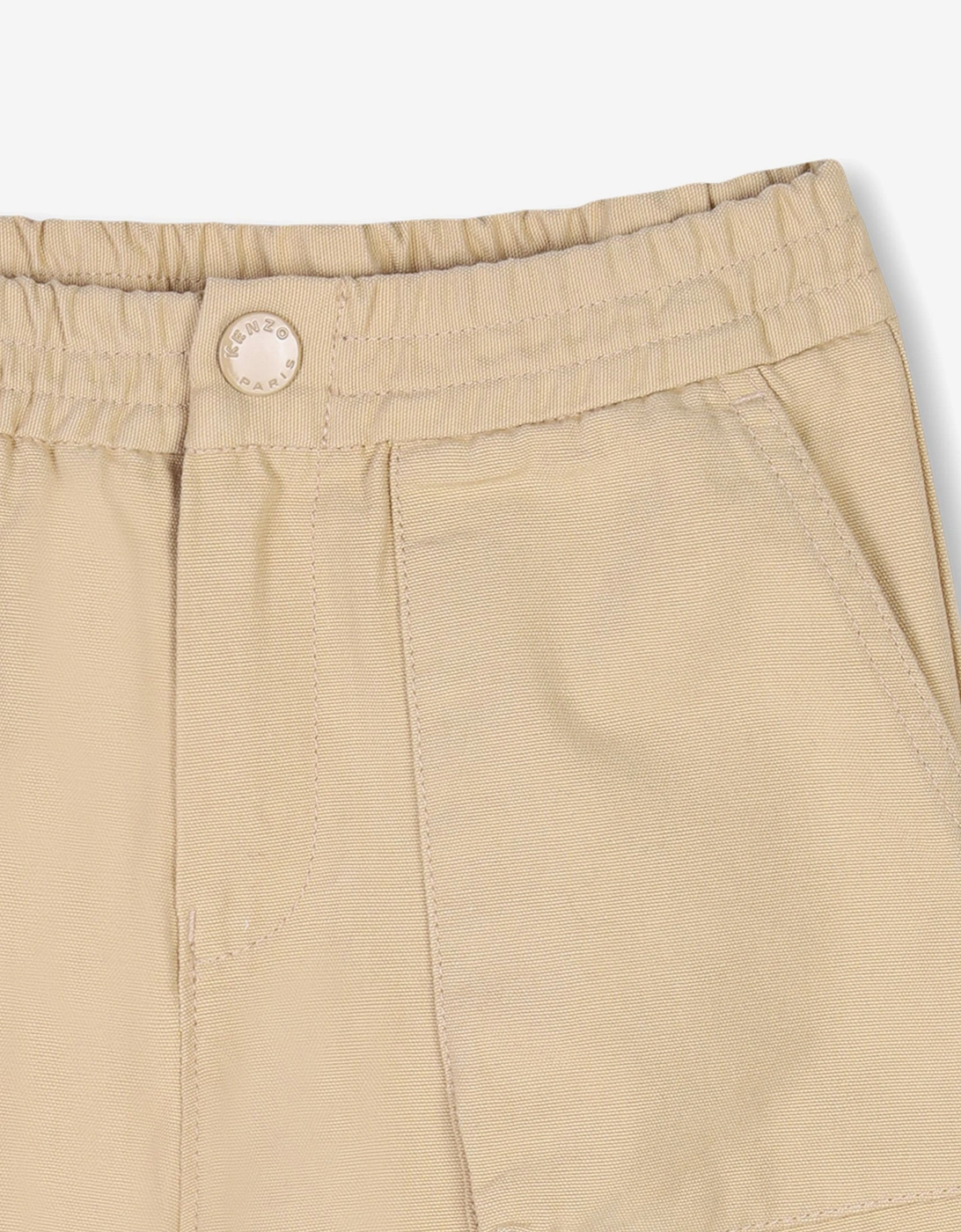 Boys Sunflower Bermuda Shorts in Beige