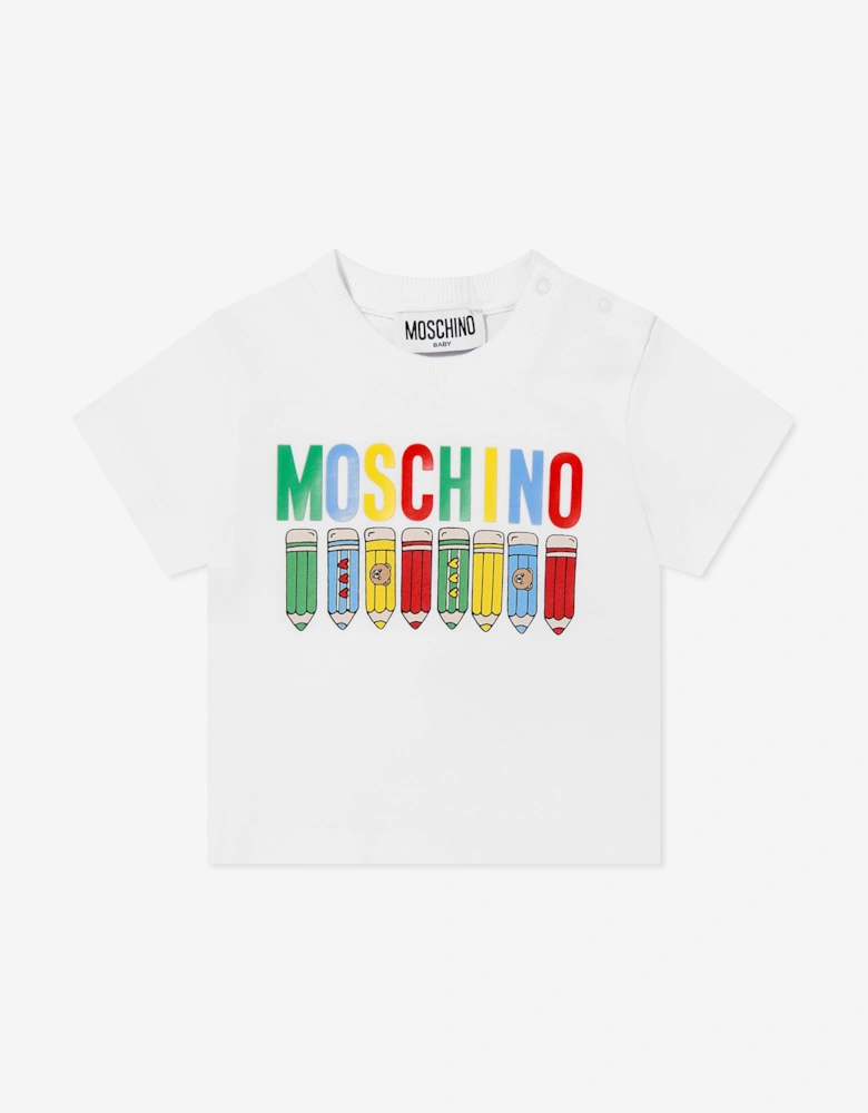 Baby Pencil Logo T-Shirt in White