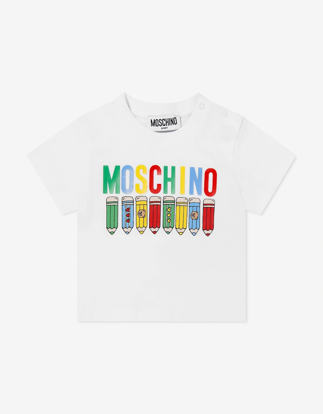 Baby Pencil Logo T-Shirt in White, 5 of 4