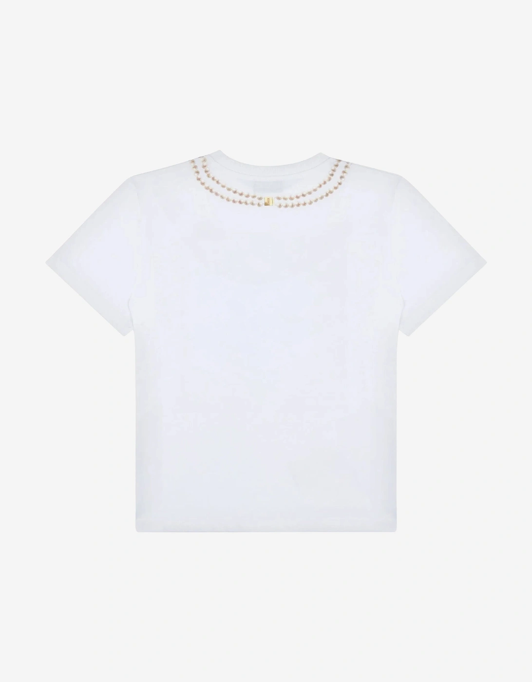 Girls Necklace Print T-Shirt in White