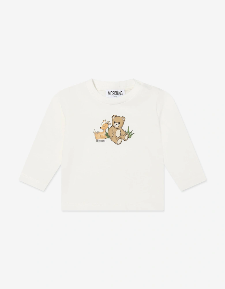 Baby Fawn and Teddy T-Shirt in Ivory