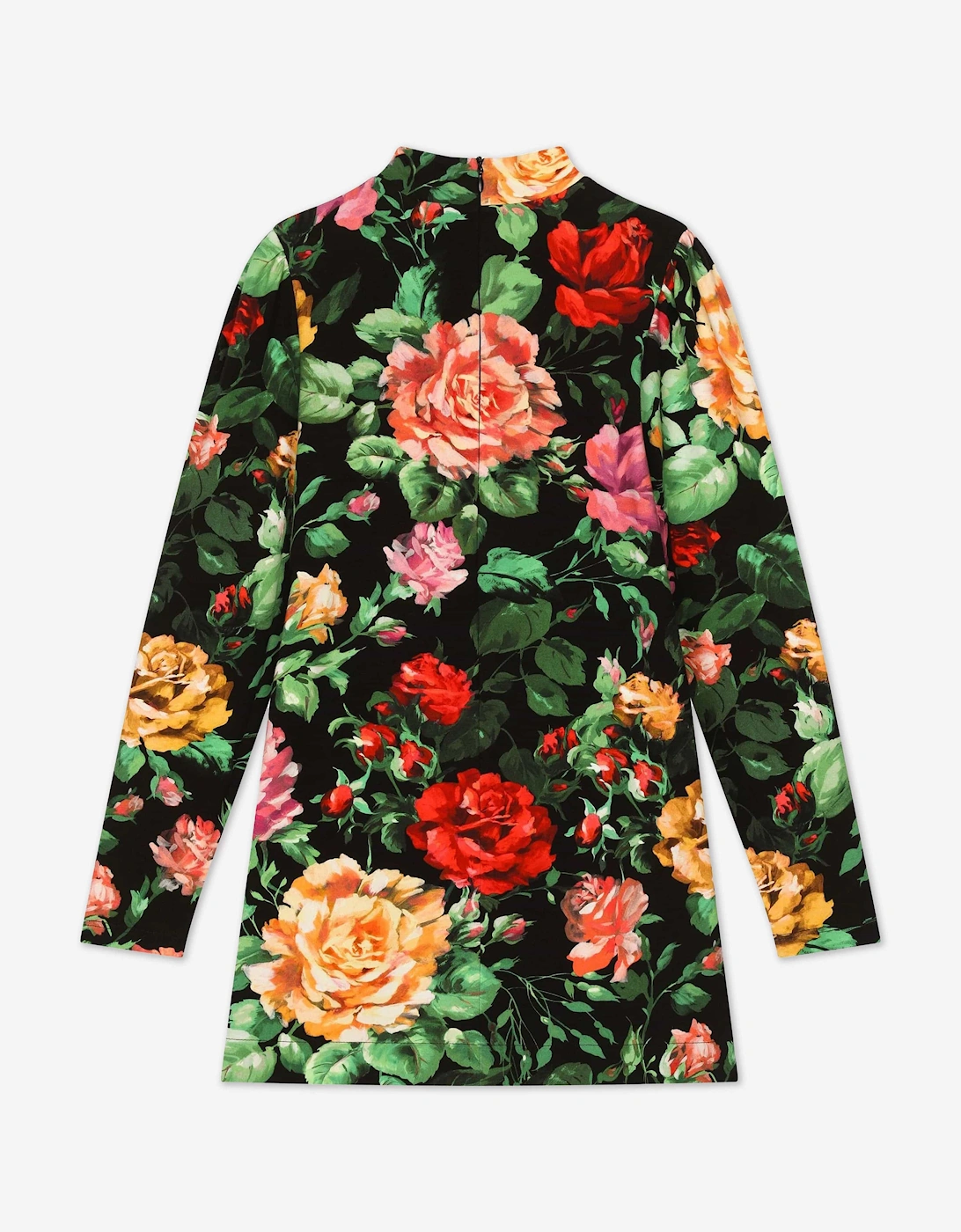 Girls Long Sleeve Rose Dress in Multicolour