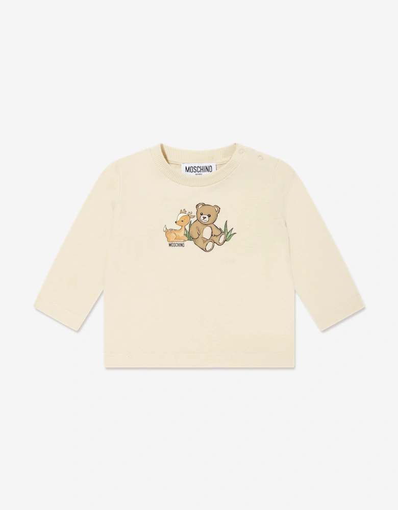 Baby Fawn and Teddy T-Shirt in Beige