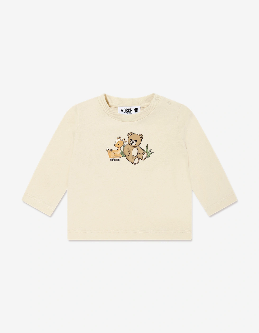 Baby Fawn and Teddy T-Shirt in Beige, 5 of 4