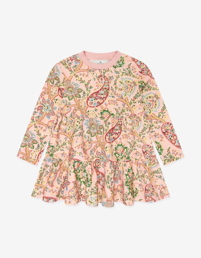 Girls Paisley Print Dress in Multicolour