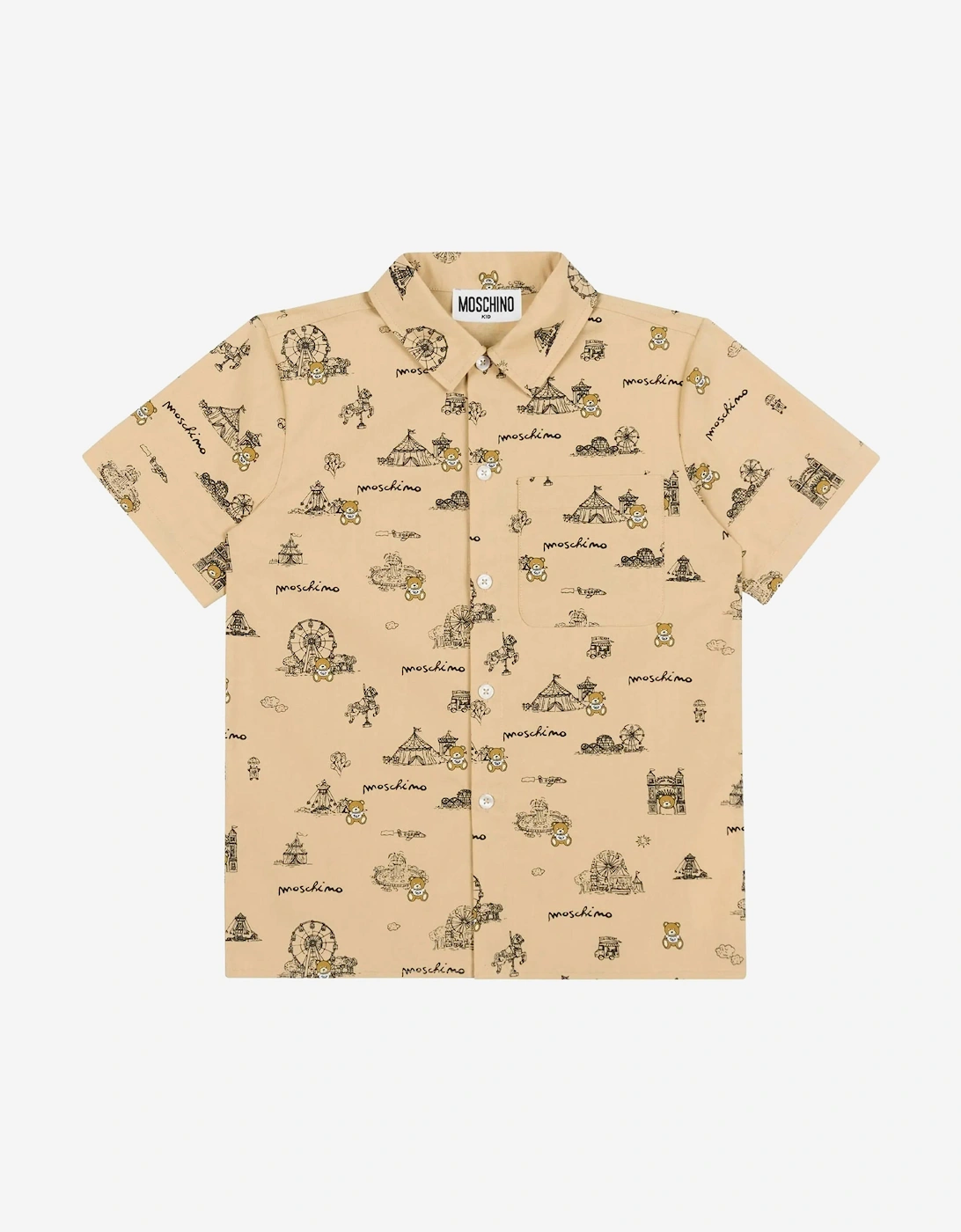 Boys Circus Print Shirt in Beige, 5 of 4