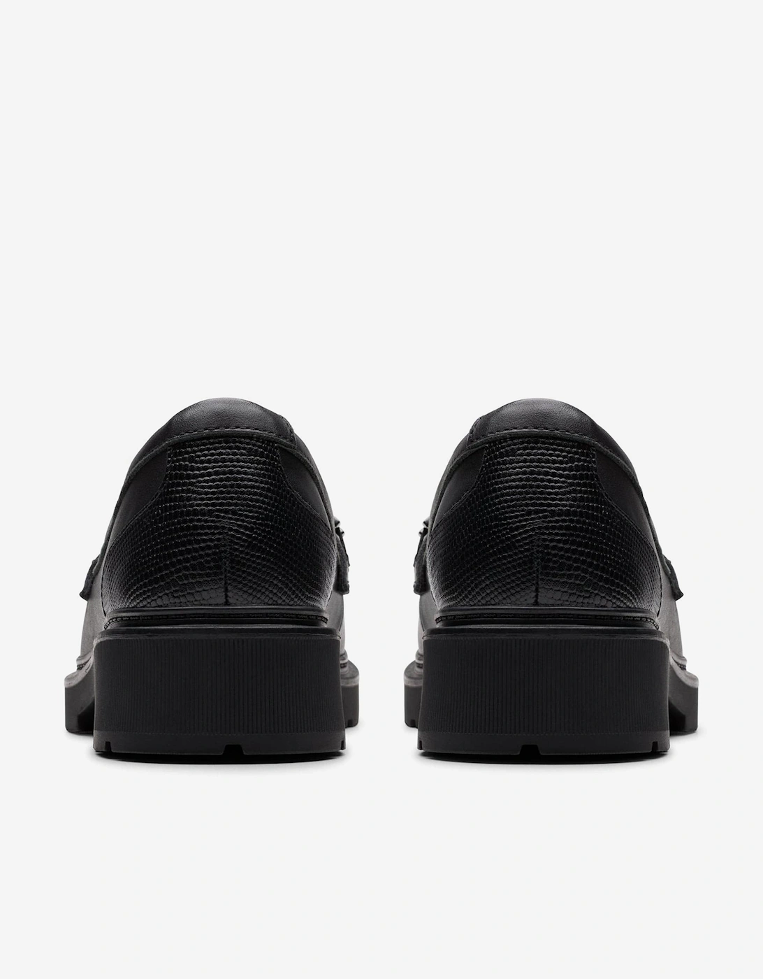 Girls Leather Eris Edge Loafers in Black