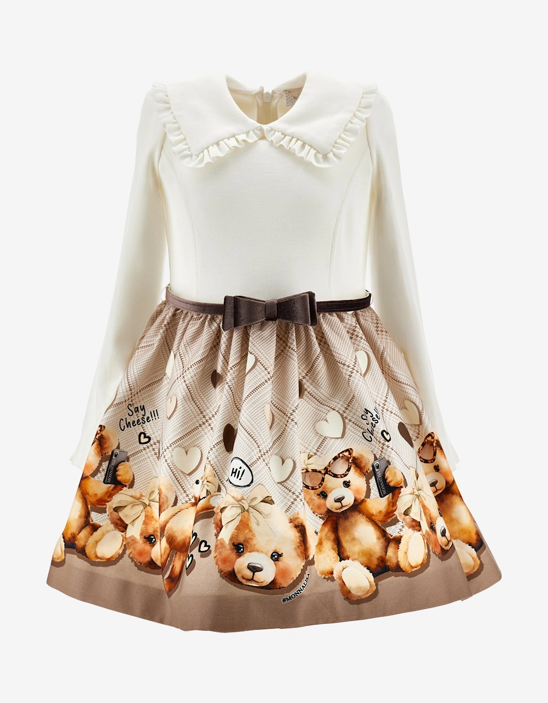 Girls Teddy Bear Dress in Brown, 5 of 4