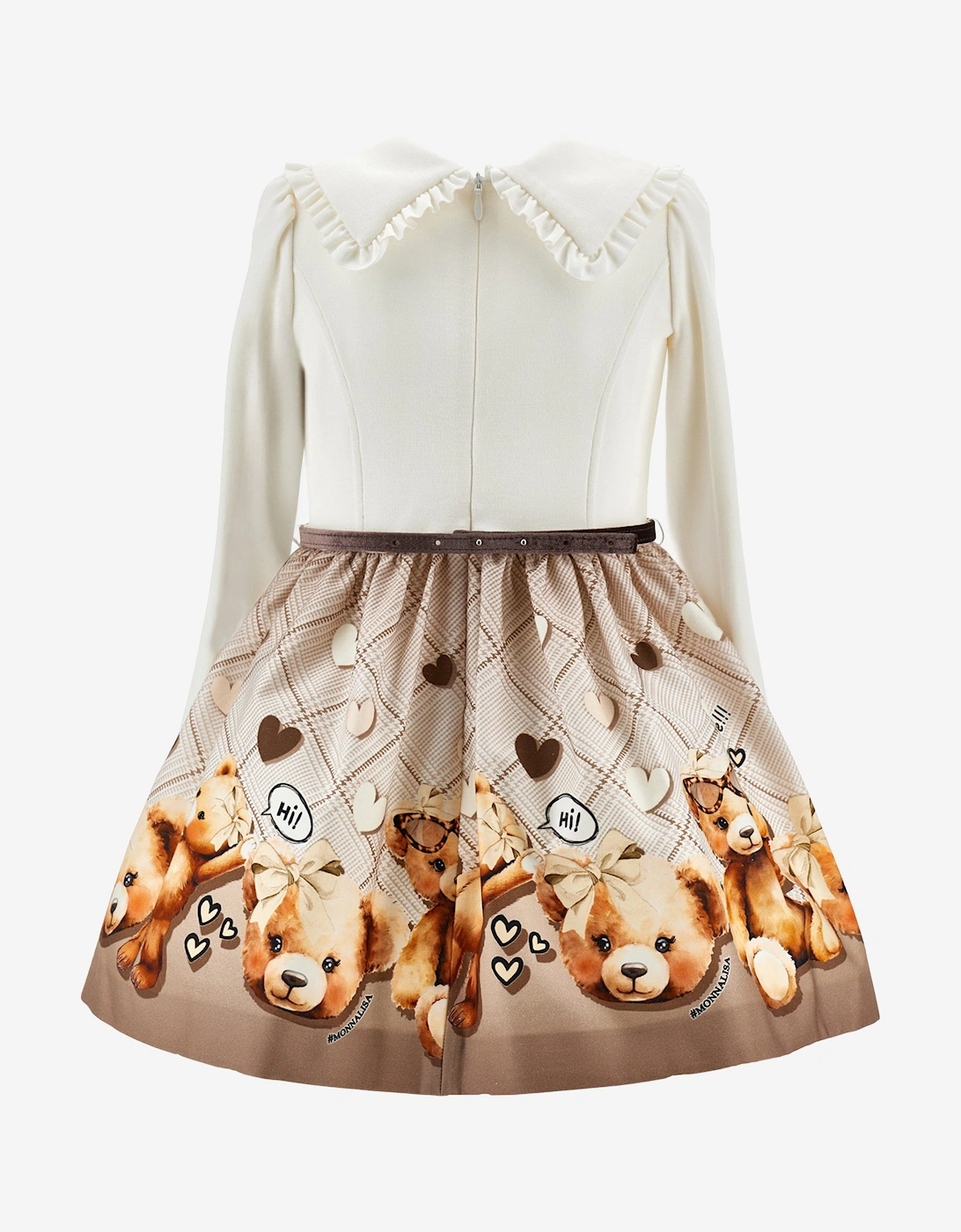 Girls Teddy Bear Dress in Brown
