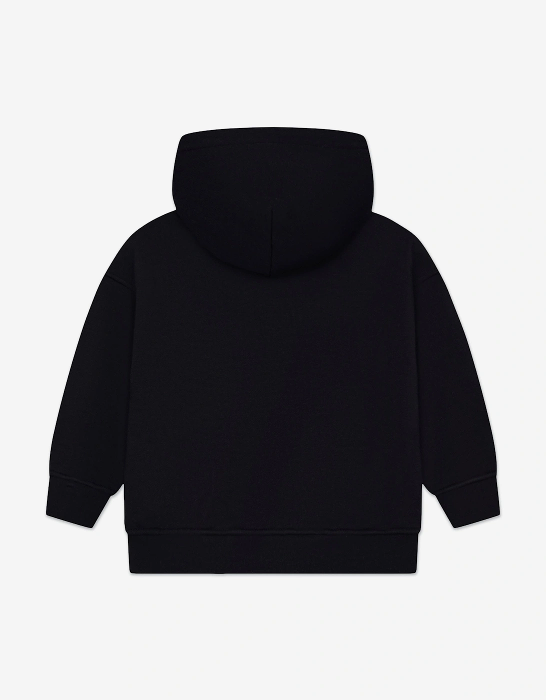 Kids Emblem Applique Hoodie in Black
