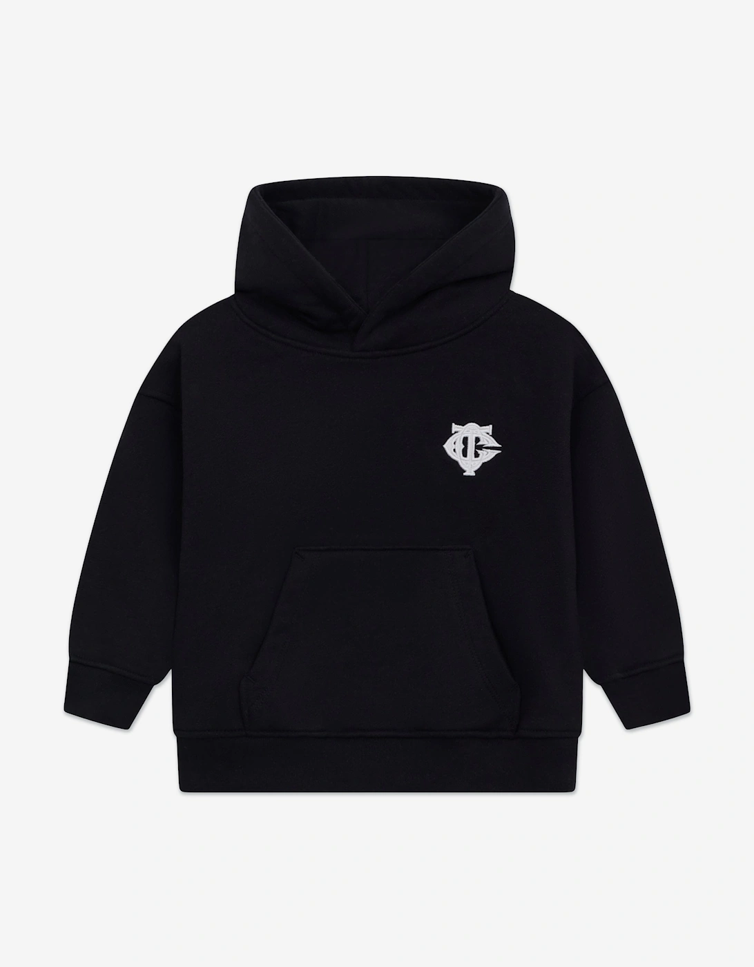Kids Emblem Applique Hoodie in Black, 5 of 4