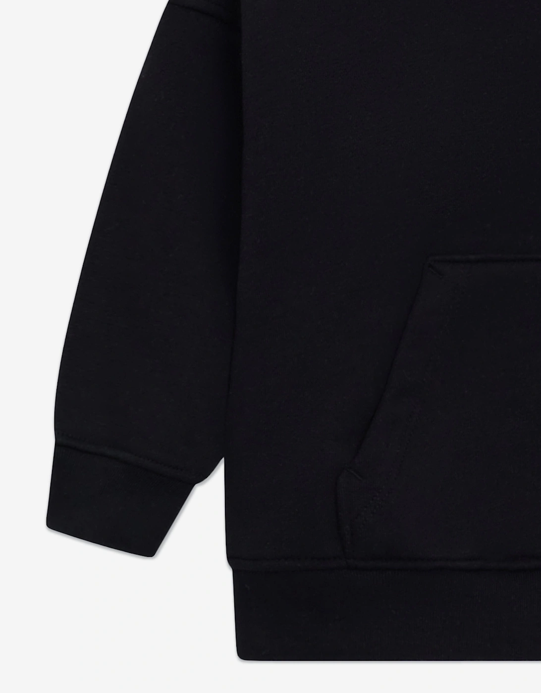 Kids Emblem Applique Hoodie in Black