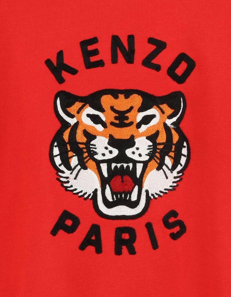 Boys Tiger Sweatshirt in Red