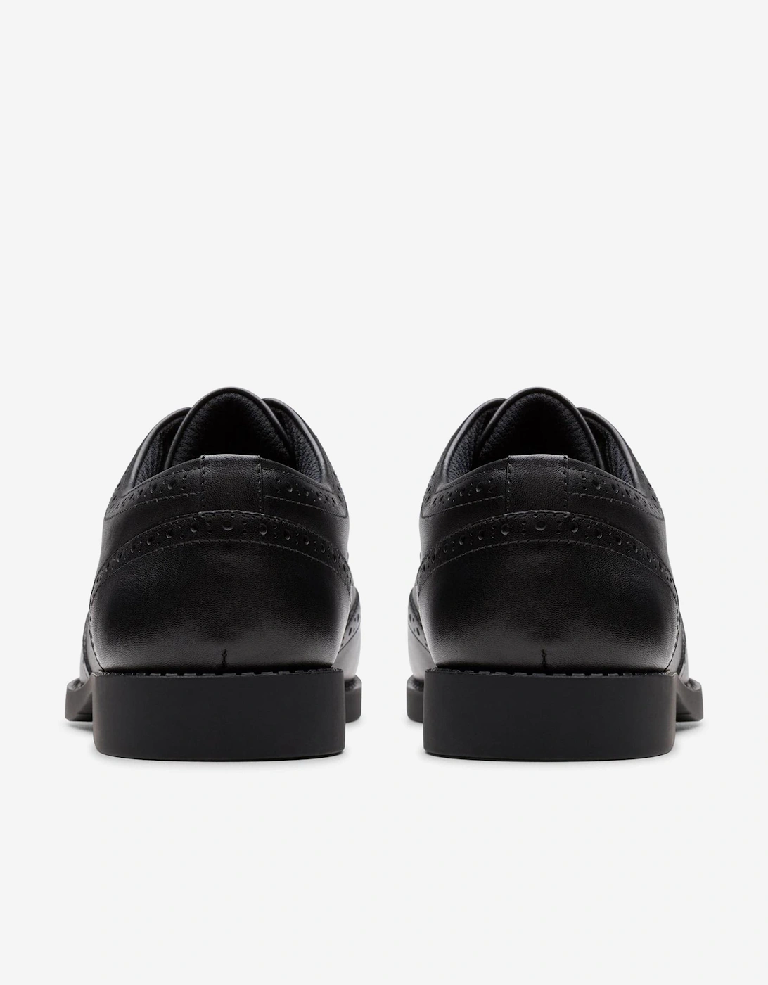 Boys Leather Tapa Pure Brogues in Black