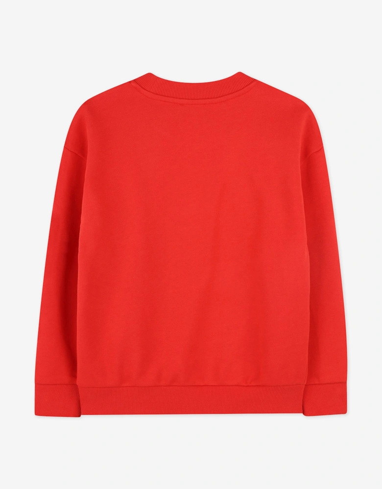 Boys Tiger Sweatshirt in Red