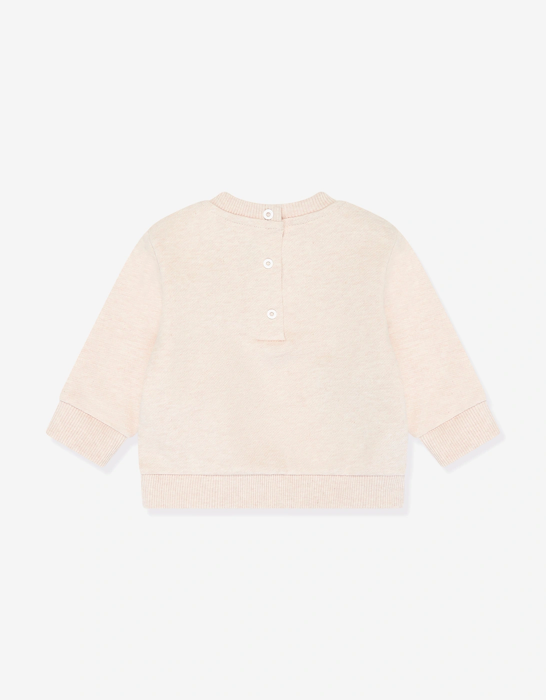 Baby Girls Floral Sweatshirt in Beige