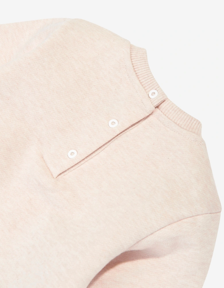 Baby Girls Floral Sweatshirt in Beige