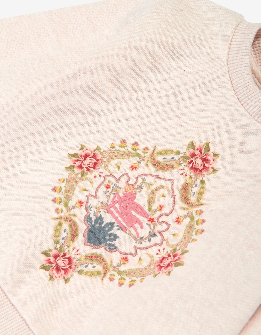 Baby Girls Floral Sweatshirt in Beige