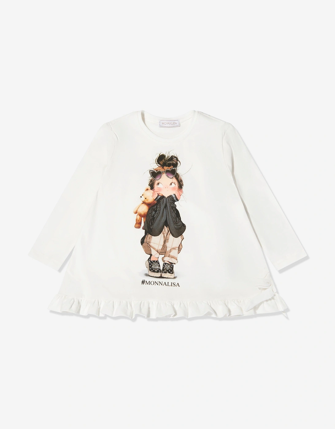 Girls T-Shirt and Leggings Set in Ivory