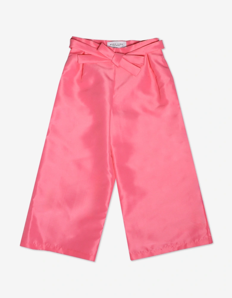 Girls Wide Leg Trousers in Pink
