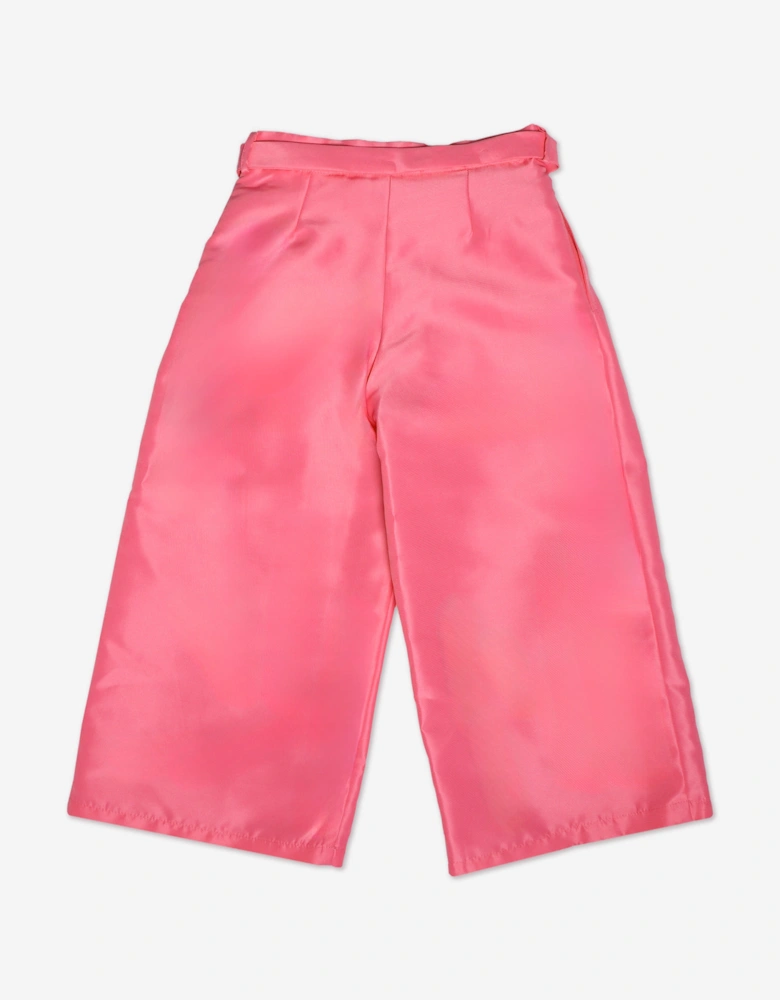 Girls Wide Leg Trousers in Pink