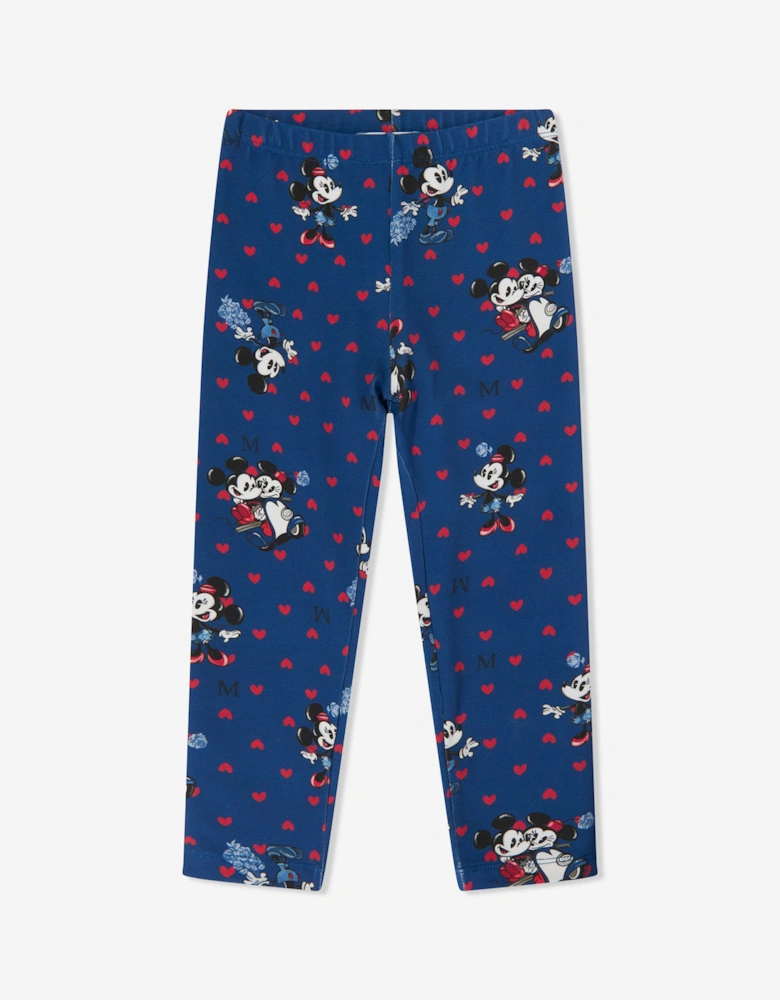 Girls Mickey and Minnie Leggings Set in Ivory