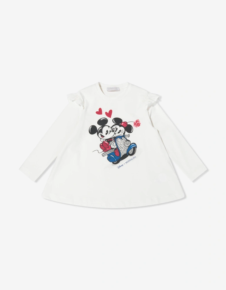 Girls Mickey and Minnie Leggings Set in Ivory