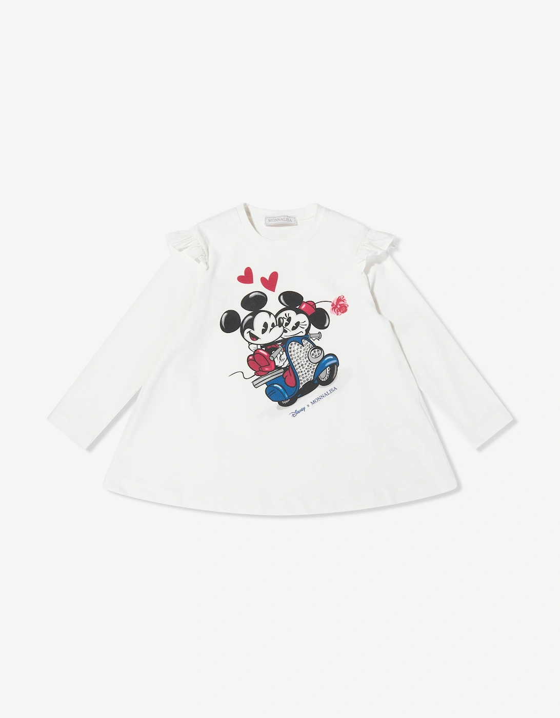 Girls Mickey and Minnie Leggings Set in Ivory