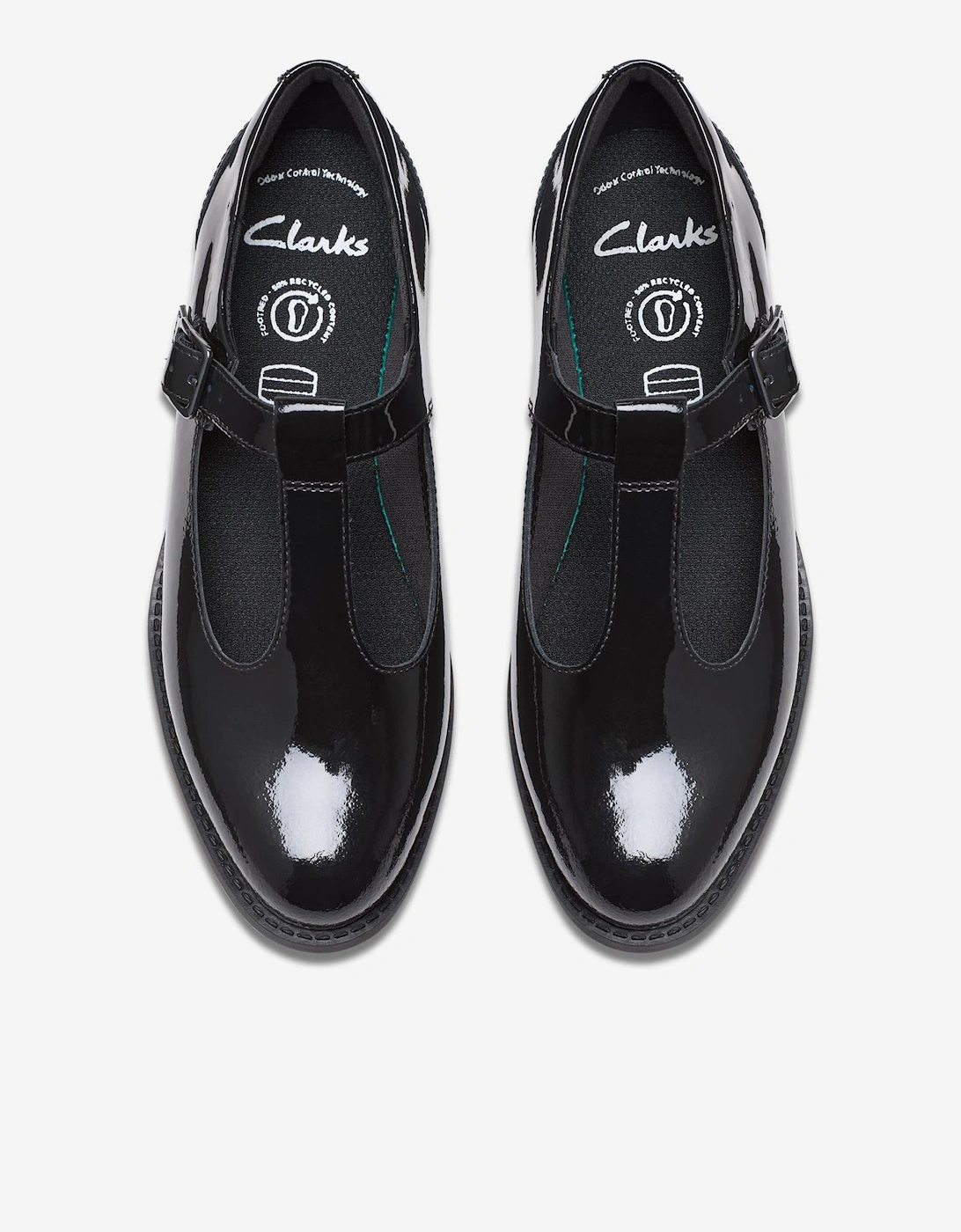 Girls Patent Leather Tapa Hope Shoes in Black