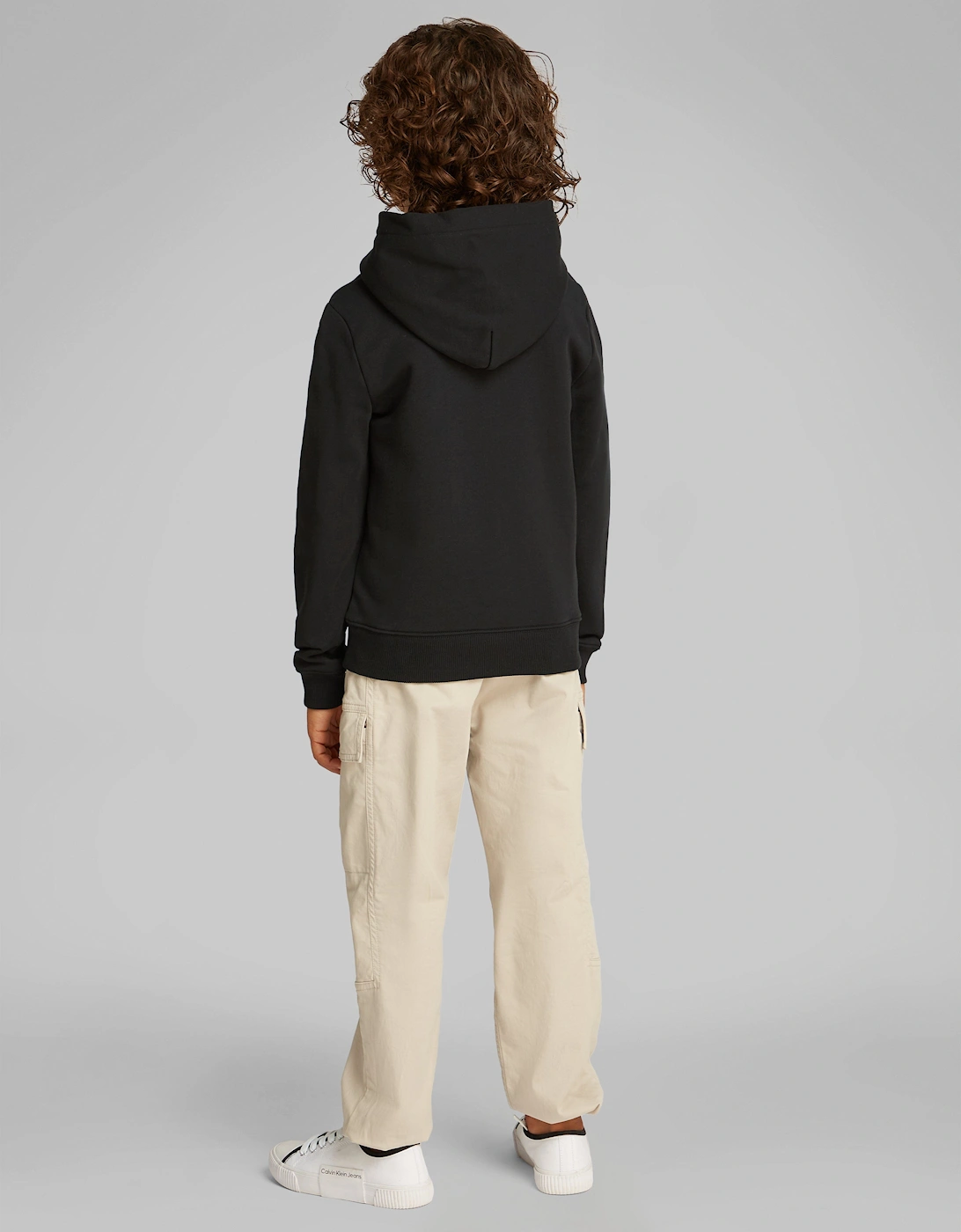 Kids Logo Regular Terry Hoodie in Black