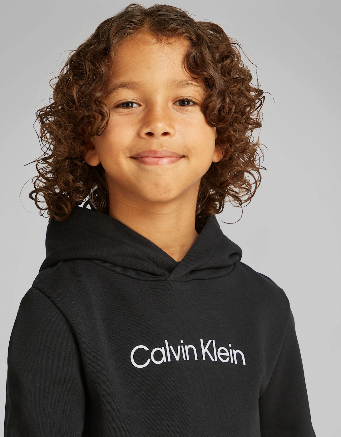 Kids Logo Regular Terry Hoodie in Black
