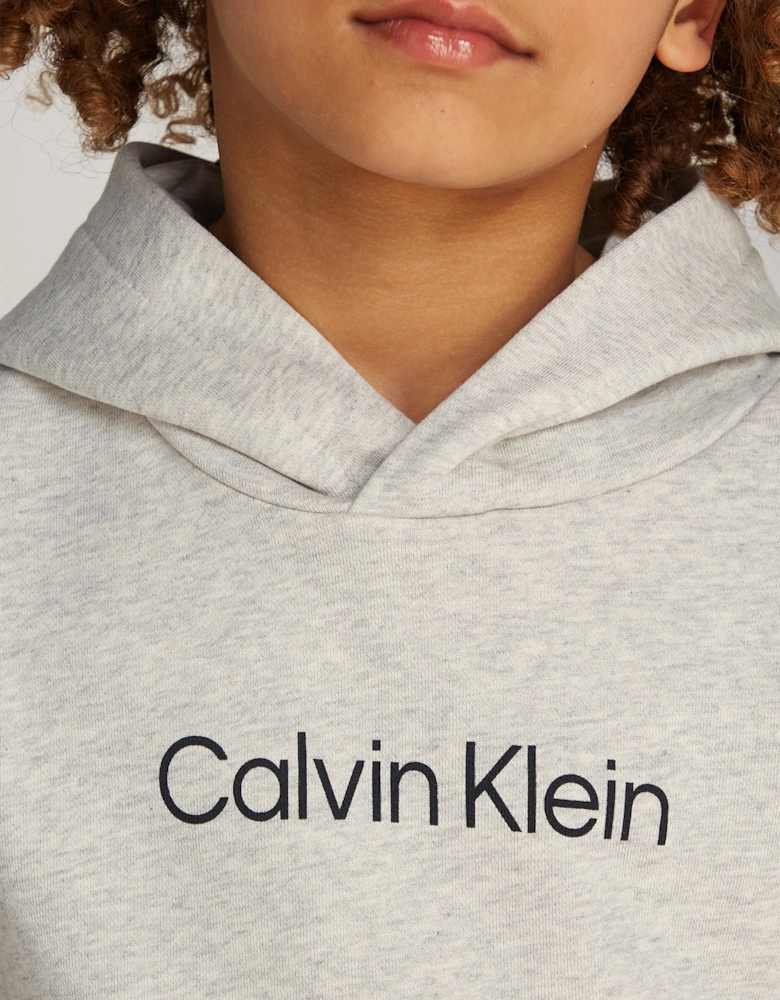 Kids Logo Regular Terry Hoodie in Grey