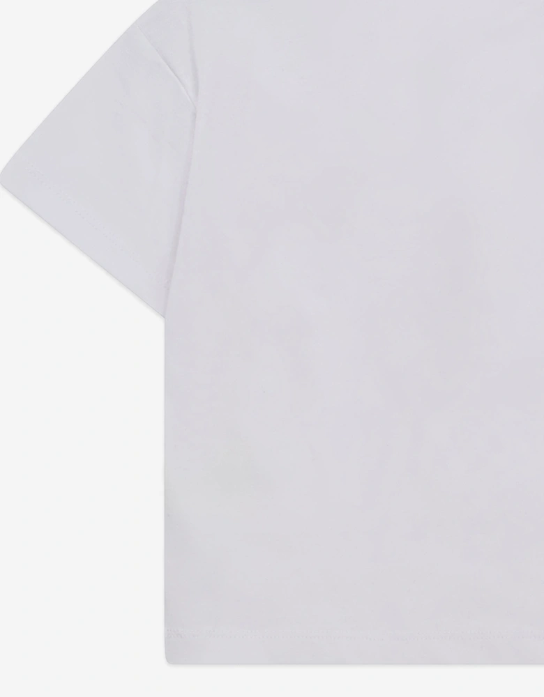 Kids Emblem Applique T-Shirt in White