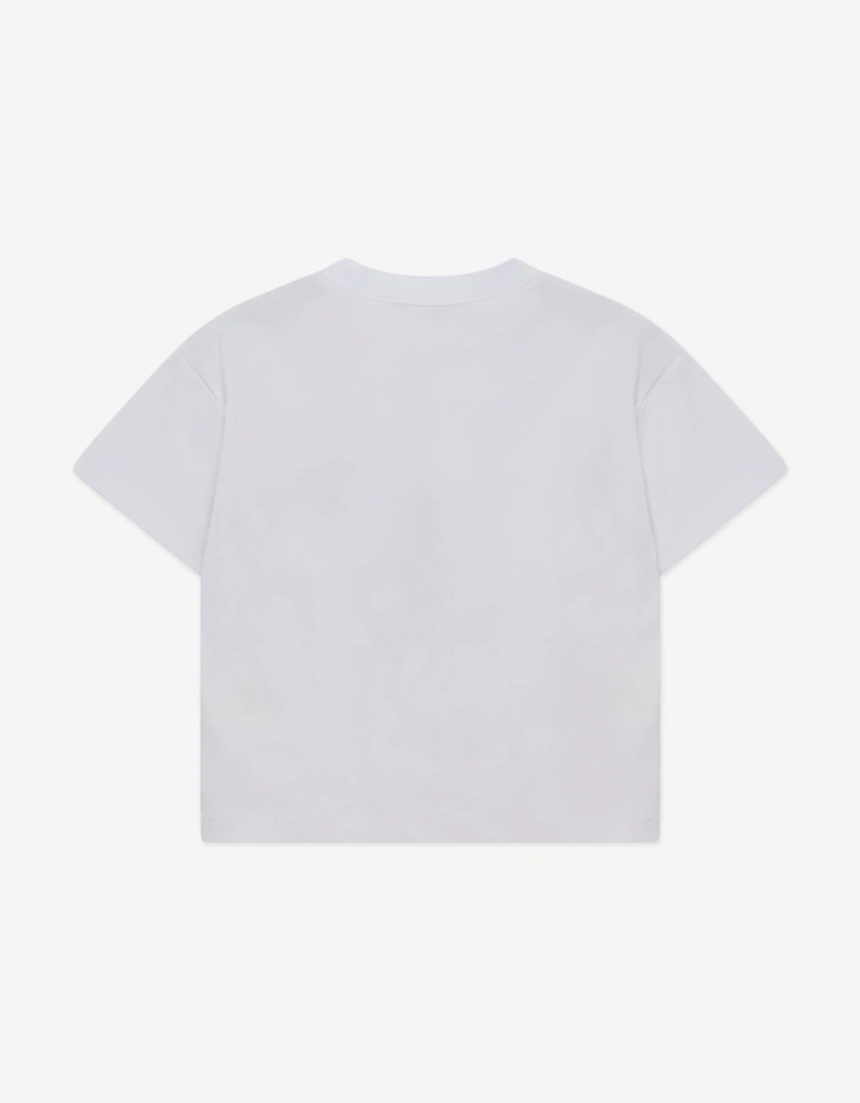 Kids Emblem Applique T-Shirt in White