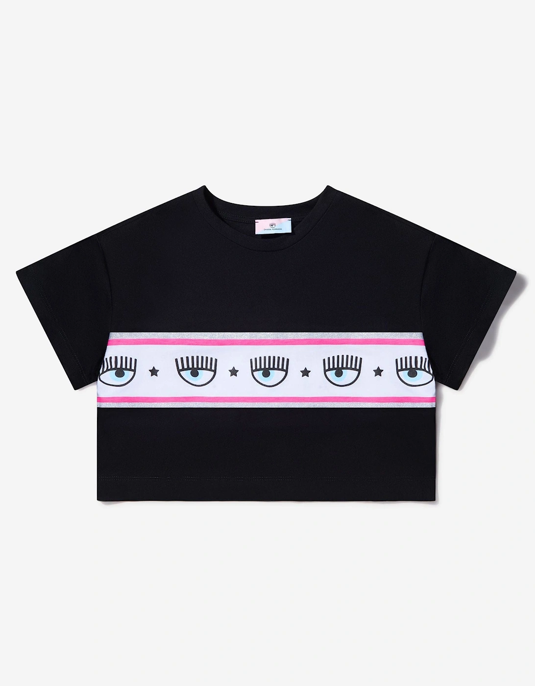 Girls Cotton Jersey Cropped Logo T-Shirt, 5 of 4