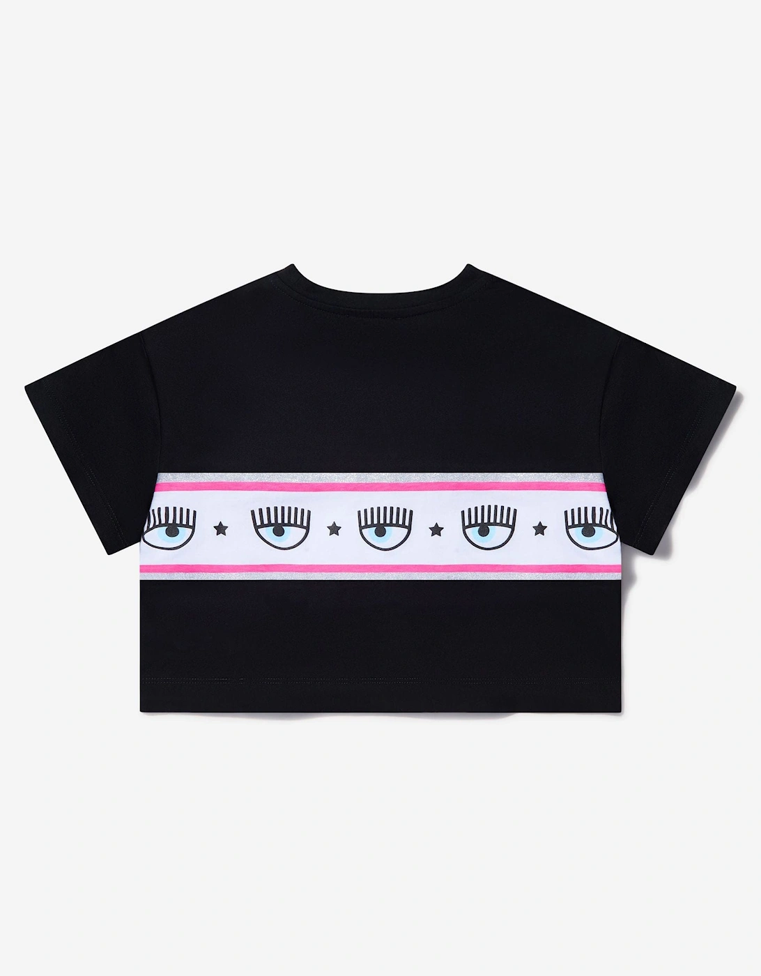 Girls Cotton Jersey Cropped Logo T-Shirt