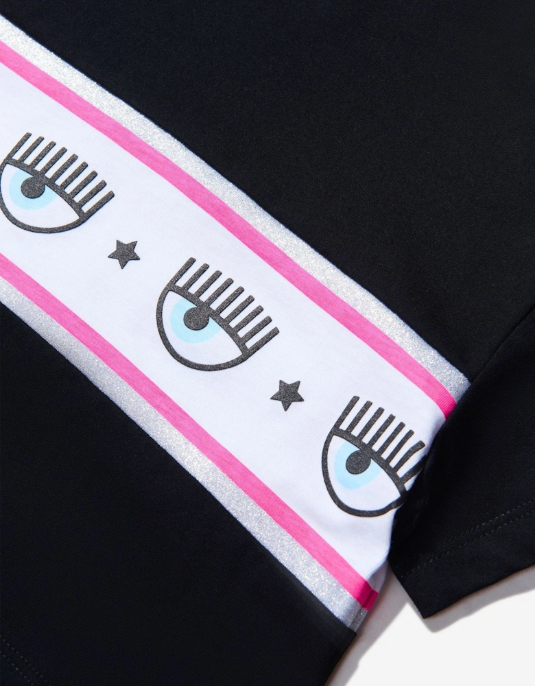 Girls Cotton Jersey Cropped Logo T-Shirt