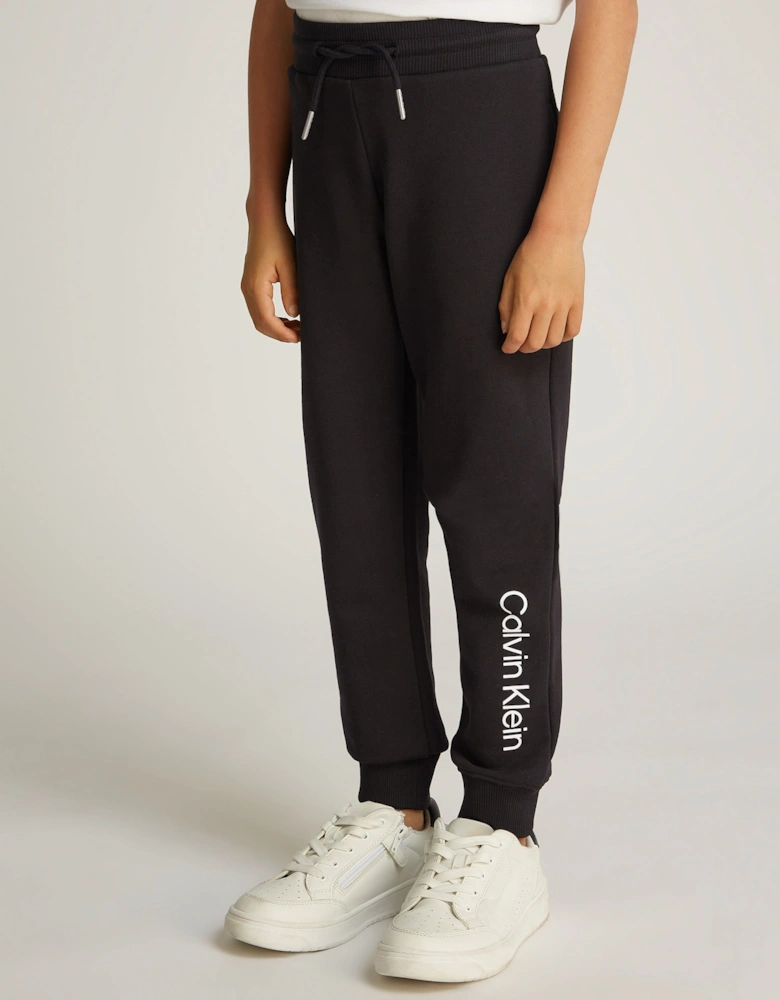Kids Logo Regular Joggers in Black