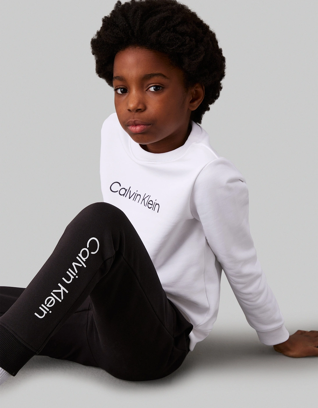 Kids Logo Regular Joggers in Black