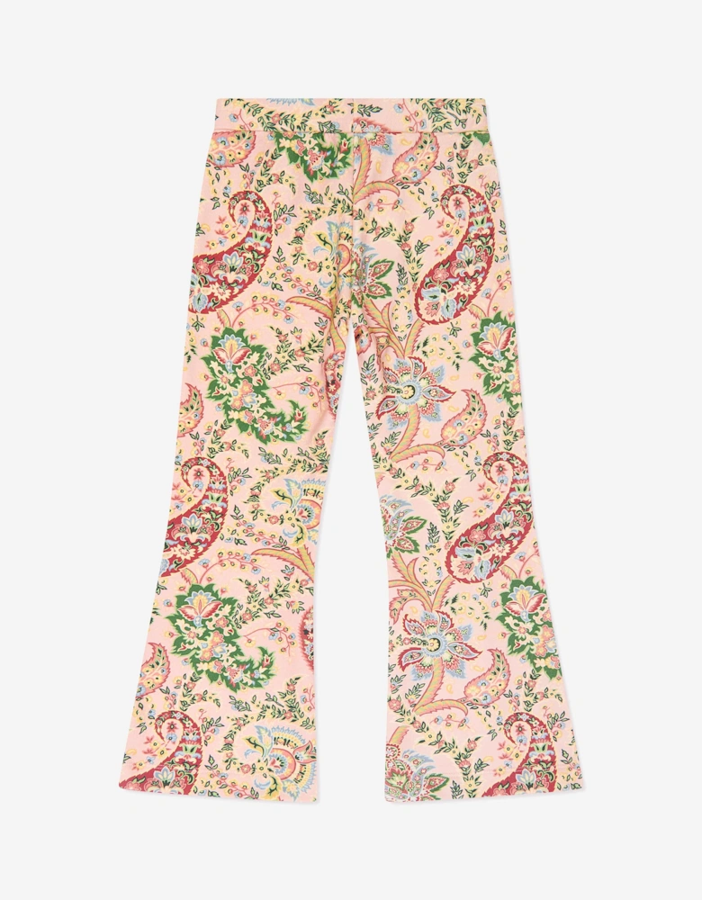 Girls Paisley Print Joggers in Multicolour